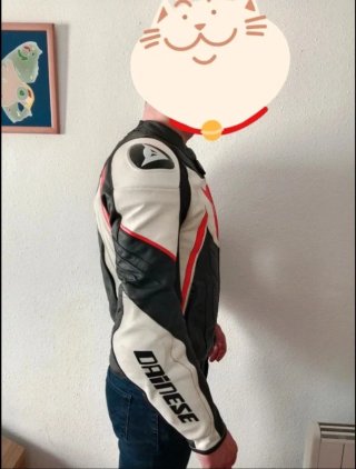 Chaqueta Moto Dainese Negra y Blanca