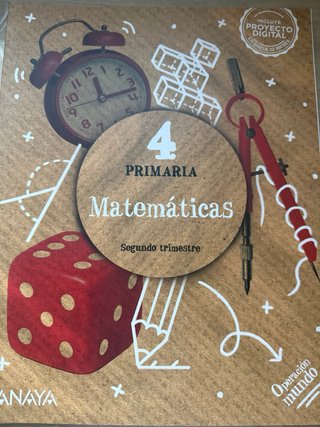 Libro de texto de 4 de primaria dé Matemáticas