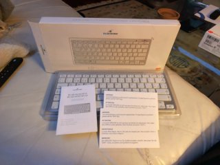 Teclado KBMICRO Bluetooth BLUESTORK Plata/Blanco