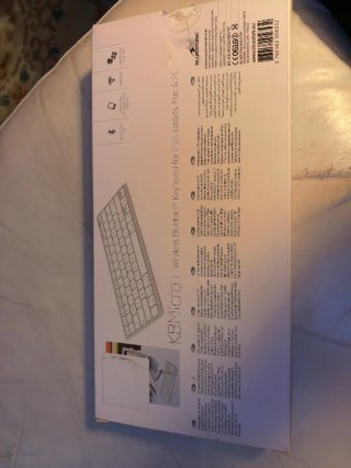 Teclado KBMICRO Bluetooth BLUESTORK Plata/Blanco