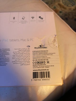 Teclado KBMICRO Bluetooth BLUESTORK Plata/Blanco