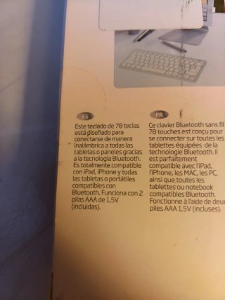 Teclado KBMICRO Bluetooth BLUESTORK Plata/Blanco