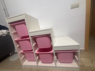 Estantería Escalera Infantil Rosa