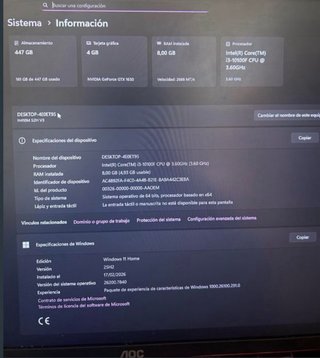 PC Gaming Lux con luces RGB