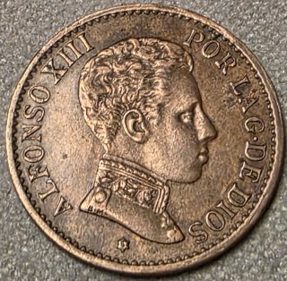 1 Centimo Alfonso XIII 1906☆6 Madrid SC