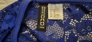 Abito H&M bluette con pizzo