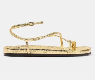 Sandalias doradas Zara
