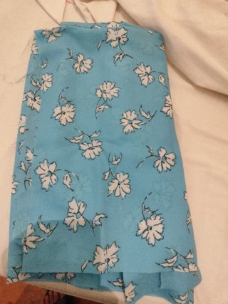 Tela celeste flores 4 metros 90 cm ancho