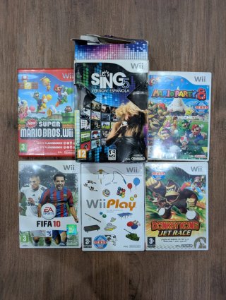 Pack 6 Juegos Wii: Mario, FIFA, Mario Party...