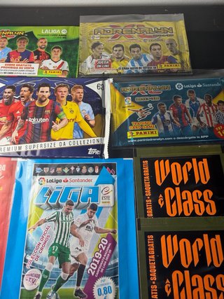 Lote sobres sin abrir cromos futbol