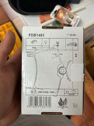 Pastillas Freno Renault FDB1491 TRW