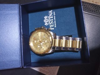 Reloj Festina Cronógrafo Dorado y Plateado