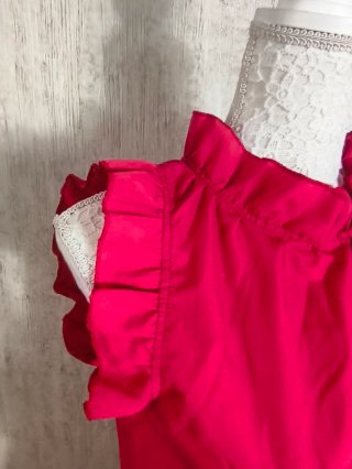 Vestido rojo con volantes