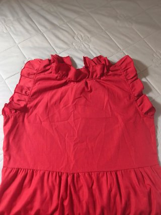 Vestido rojo con volantes