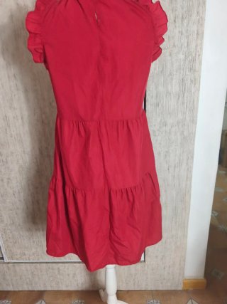 Vestido rojo con volantes