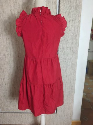 Vestido rojo con volantes