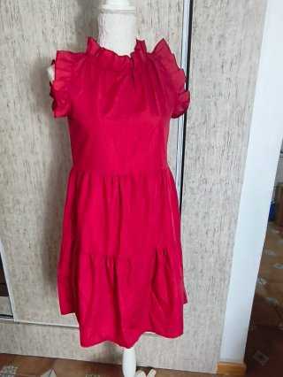 Vestido rojo con volantes