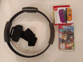 Nintendo Switch Azul y Rojo más accesorios y juego