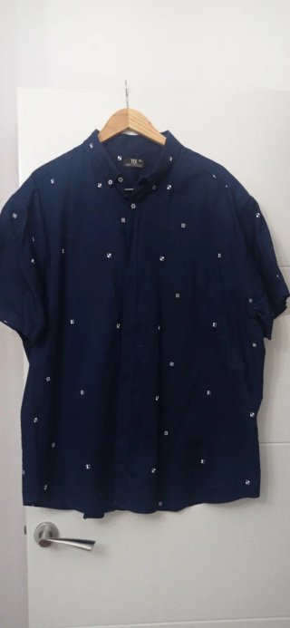 Lote 2 Camisas Talla XXXL azul marino y Azul