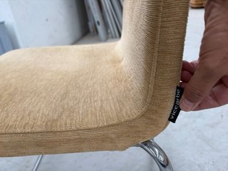 Taburete Vicarbe Beige Tela y Metal