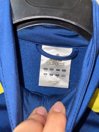 Giacca sportiva Adidas blu e gialla