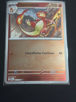2 Cartas Pokémon Charmander y Charmeleon Holo