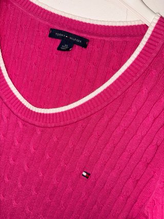 Maglione Tommy Hilfiger Rosa Intrecciato