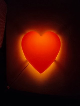 Lámpara Corazón Rosa