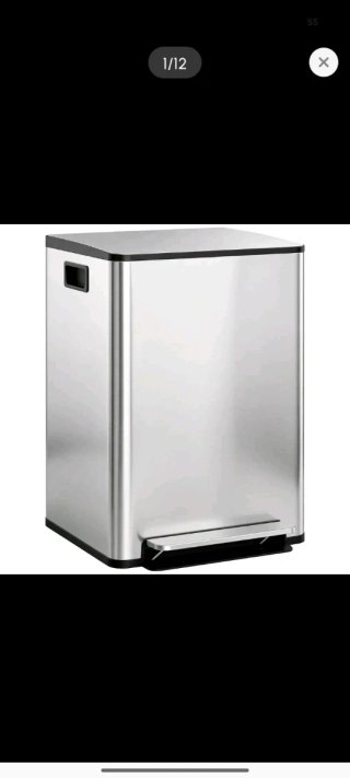 Cubo Basura Acero 2 Compartimentos 30L