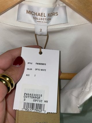 Camisa Michael Kors Blanca Talla M