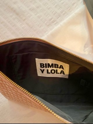 Bolso Bimba y Lola Piel Cocodrilo Beige/Rosa