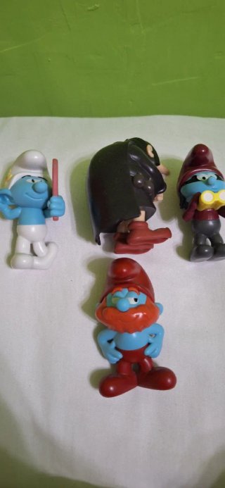 Lote 4 Figuras Pitufos Burger King