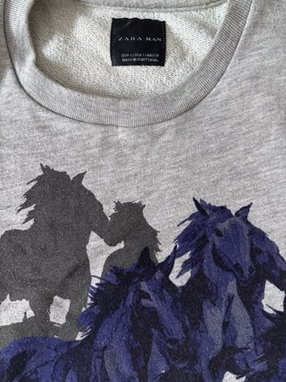 Sudadera Zara Man Estampado Caballos