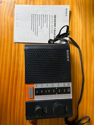 Radio Portátil Sony ICF-F12S FM/SW/MW