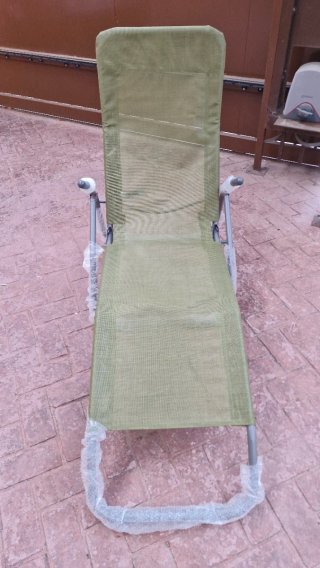 Tumbona plegable verde