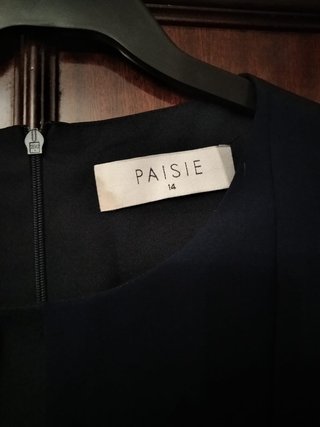 Vestido PAISIE elegante negro y azul