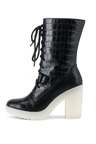 Botas Alexander Wang Piel Cocodrilo Cordones