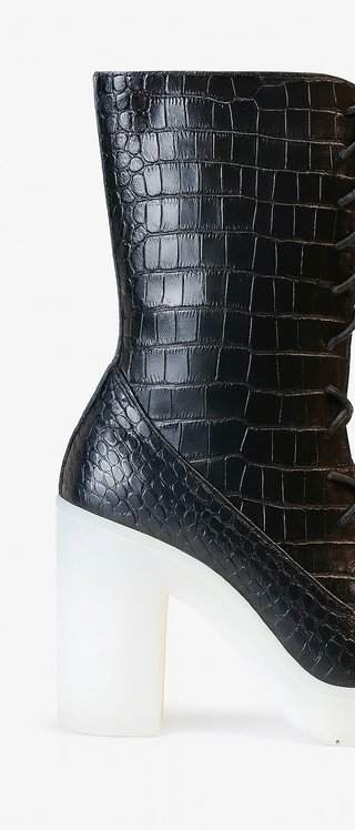 Botas Alexander Wang Piel Cocodrilo Cordones