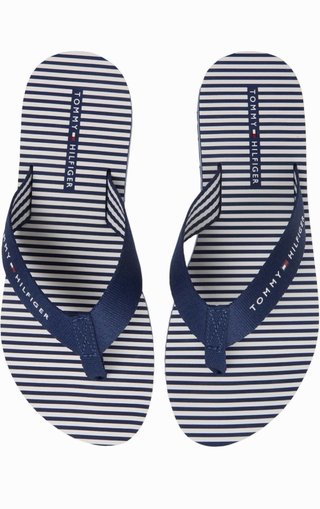 Chanclas Tommy Hilfiger Talla 38 Rayas Azul/Blanco