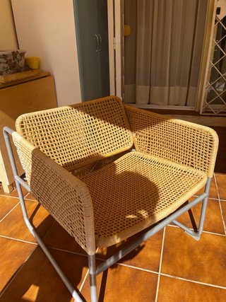 Sillón Ratán y Aluminio IKEA