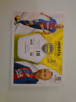 Cromo Iniesta FC Barcelona ADN LaLiga