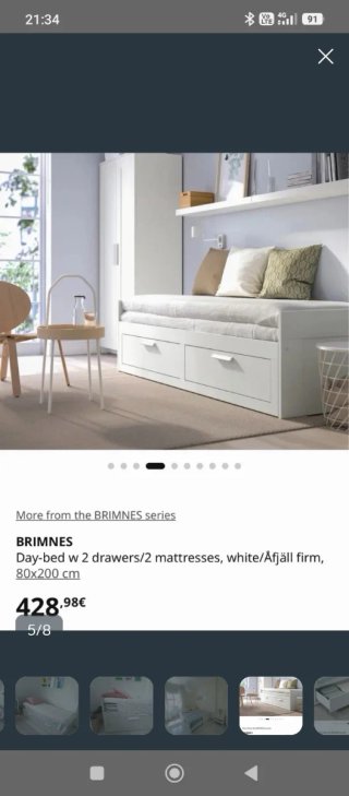 Cama nido blanca con cajones