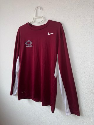 Camiseta Nike UChicago Manga Larga Roja