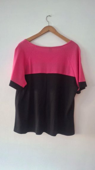 Camiseta SHEIN bicolor manga corta botones