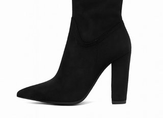 Botas tacón antelina negras Nuevas a estrenar