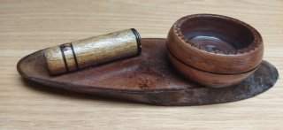 Cenicero artesanal de madera