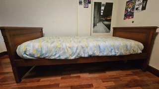 Cama individual madera maciza 90cm