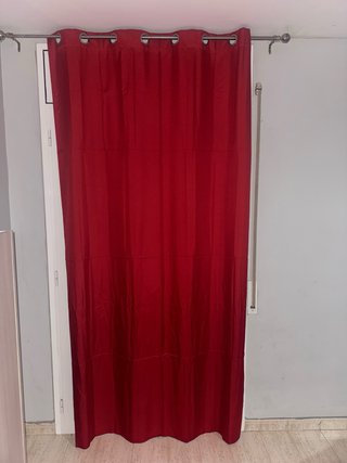 2 Cortinas Rojas Térmicas Opacas