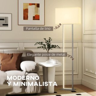 Lámpara de Pie para Salón 150cm Blanco