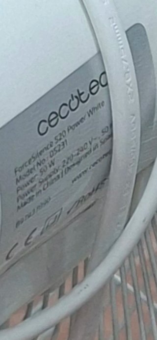 Ventilador Cecotec ForceSilence Pie Blanco